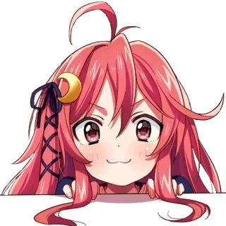 😊 Anime, Dibujos animados, Lindo, Chica, Kawaii, Manga, Pelo rosa whatsapp sticker
