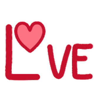 ❤️ LOVE amour, cœur, affection, salutation, rouge, mignon, emoji telegram sticker