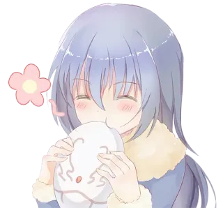🍞 Rimuru Tempest That Time I Got Reincarnated as a Slime Anime, Manga, Isekai, Fantasy, Mignon, Kawaii, Sticker, Fanart whatsapp sticker