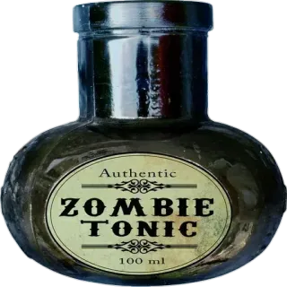 🤩 Authentic
ZOMBIE
TONIC
100 ml zombie, tonic, potion, halloween, bottle telegram sticker