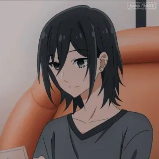🖤 动漫, 漫画, 角色, 男性, 短发, 耳环 telegram sticker
