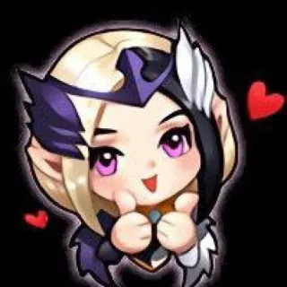 💕 Anime, Chibi, Dessin animé, Coeur, Mignon telegram sticker