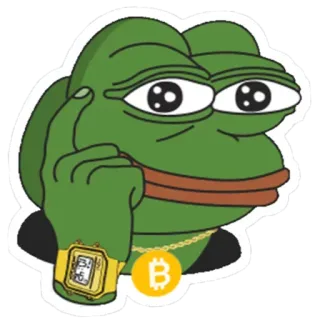 ⏱ Pepe the Frog pepe, frog, meme, bitcoin, crypto whatsapp sticker