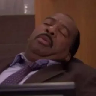 😪 Stanley Hudson The Office somnolent, fatigué, dormir, paresseux, bureau, stanley, épuisé telegram sticker
