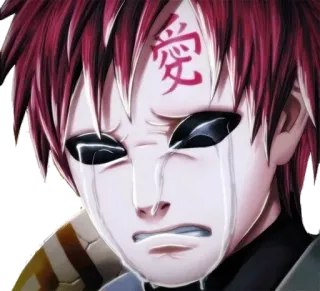 😭 Gaara Naruto 愛 anime, manga, crying, sad, Gaara, Naruto, tear telegram sticker