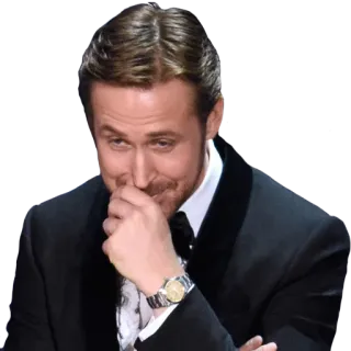 😏 Ryan Gosling acteur, man, beroemdheid, pak whatsapp sticker
