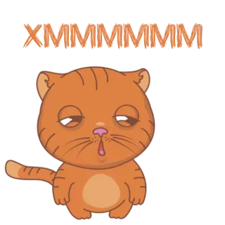 🤔 XMMMMMMM cat, sleepy, tired, animal, cute, cartoon telegram sticker