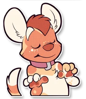 😉 狗, 卡通, 贴纸, 动物, 可爱 telegram sticker