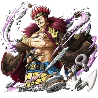 🔧 Eustass Kid One Piece Anime, One Piece, Eustass Kid, Pirata, Arma, Espada, Âncora telegram sticker