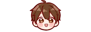 😳 Anime, Kawaii, Chibi, Manga, Słodkie, Głowa telegram sticker