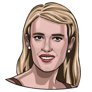 😏 Emma Roberts actriz, celebridad, retrato, rubia, mujer, persona telegram sticker