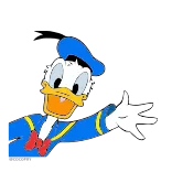 👋 Donald Duck donald bebek, disney, kartun, animasi, ramah, salam telegram sticker