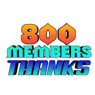 ⏺ 800 MEMBERS THANKS célébration, succès, communauté, étape, adhésion, gratitude whatsapp sticker