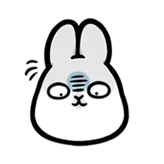 😋 兔子, 兔兔, 卡通, 可爱, 动物 telegram sticker