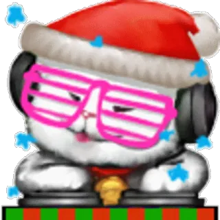 🤓 weihnachten, hund, urlaub, weihnachtsmütze, festlich, feier, niedlich telegram sticker