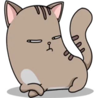 😒 gatto, adesivo, animale, animale domestico, cartone animato whatsapp sticker