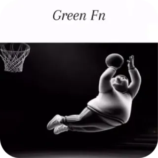 👟 Green Fn basketball, sport, dessin animé telegram sticker