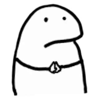 🥺 Blob, Weiß, Sticker, Figur, Minimalistisch telegram sticker