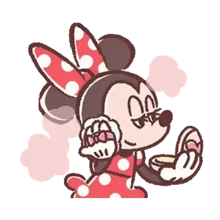 💕 Minnie Mouse Minnie Mouse, dibujos animados, Disney, lindo, maquillaje, personaje de dibujos animados telegram sticker