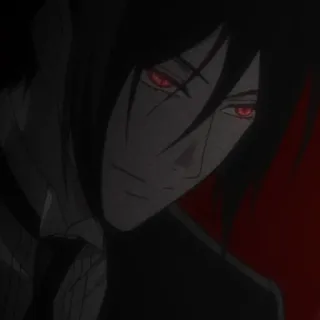 ⛓ Sebastian Michaelis Black Butler 动漫, 恶魔, 管家, 红眼, 黑发, 塞巴斯蒂安, 黑执事 telegram sticker