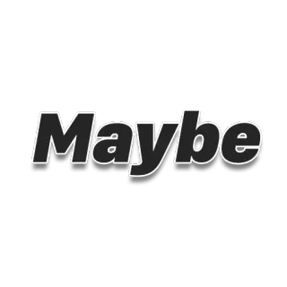 🚦 Maybe word, maybe, text, lettering telegram sticker