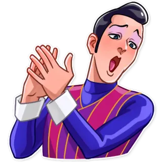 👏 Robbie Rotten LazyTown 卡通, LazyTown, 罗比·罗腾, 鼓掌, 反派 telegram sticker