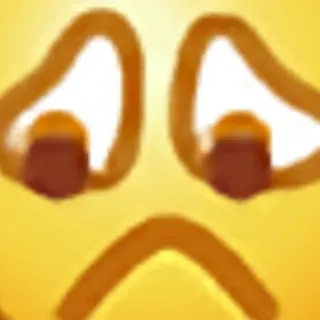 😫 sad, emoji, unhappy, face, yellow telegram sticker