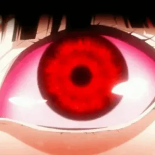 🥀 œil, rouge, animé, manga, maléfique, effrayant whatsapp sticker