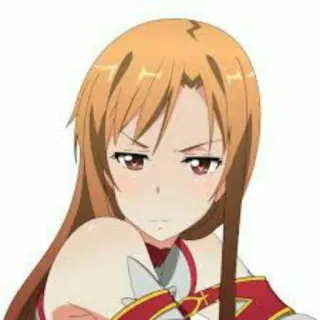 😒 Asuna Yuuki Sword Art Online Anime, Ragazza, Sword Art Online, Asuna, Yuuki, Cartone animato telegram sticker