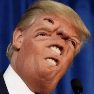 😓 Donald Trump polityka, karykatura, śmieszne, humor, mem telegram sticker