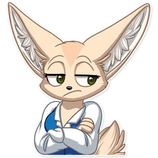 Fenneko from Aggretsuko (by @SiDniTheFox) telegram stickers