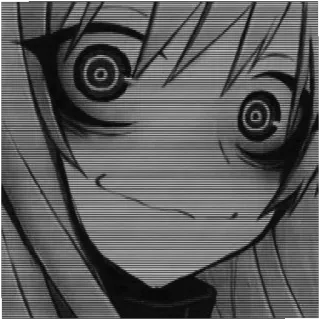 🙂 Anime, Mangá, Assustador, Terror, Sombrio, Mal, Garota, Psicológico telegram sticker