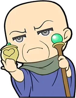 💊 mago, magia, cajado, pote, desenho animado, chibi, fantasia telegram sticker