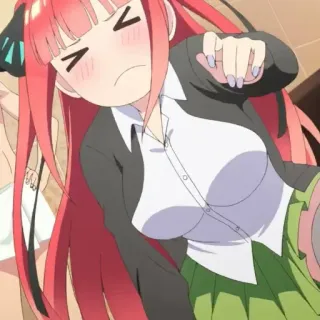 🦋 Nino Nakano The Quintessential Quintuplets Anime, Personaje, Chica, Enojada, Molesta, Nino Nakano, The Quintessential Quintuplets telegram sticker
