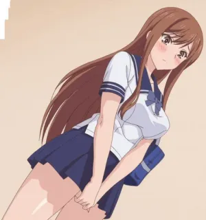 🍫 Anime, Escolar, Uniforme, Lindo, Adolescente whatsapp sticker