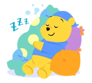 🤓 Winnie the Pooh Winnie the Pooh, cartoon, sleepy, character telegram sticker