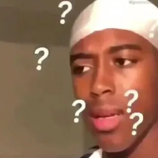 ❓ ? bối rối, dấu chấm hỏi, meme, suy nghĩ, chân dung, không chắc chắn telegram sticker