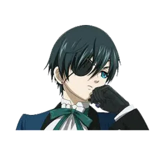 😕 Ciel Phantomhive Black Butler Anime, Manga, Charakter, Ciel Phantomhive, Black Butler telegram sticker
