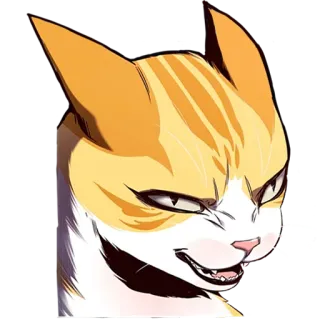 😈 kucing, hewan, smirk, meme telegram sticker