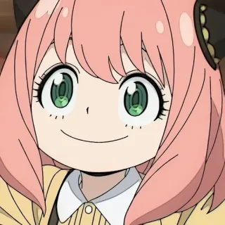 😄 Anya Forger Spy x Family anime, Spy x Family, Anya Forger, schattig, cartoon telegram sticker