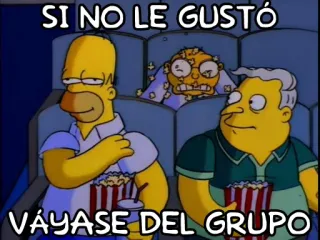 👉 Homer Simpson The Simpsons SI NO LE GUSTÓ
VÁYASE DEL GRUPO シンプソンズ, 映画, ミーム, アニメ, ホーマー, 映画館, イライラ telegram sticker