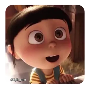 😮 Agnes Despicable Me Sigilo_packs Cartoon, Niedlich, Agnes, Ich Einfach Unverbesserlich telegram sticker