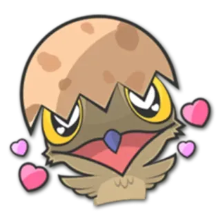 💕 fofo, animal, ovo, kawaii, pássaro, pintinho, desenho animado whatsapp sticker