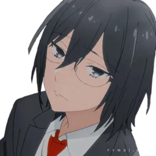 😒 Anime, Charakter, Porträt, Mann, Brille telegram sticker
