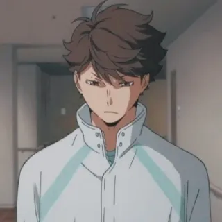 🦉 Oikawa Tooru Haikyuu!! Аниме, Haikyuu, Ойкава Тоору, Ойкава, Тоору, Волейбол, Персонаж telegram sticker