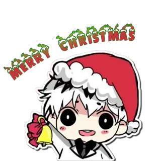 🎅 MERRY CHRISTMAS Navidad, Gorro de Papá Noel, Dibujos animados, Vacaciones telegram sticker