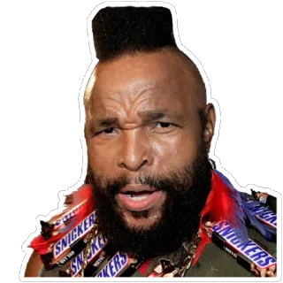 🍫 Mr. T Mr. T, Schauspieler, 80er, Goldketten, Promi telegram sticker