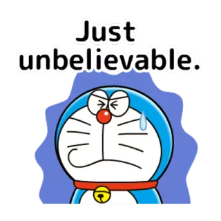 😒 Doraemon Just unbelievable. doraemon, gato, anime, impactado, increíble, molesto, dibujos animados telegram sticker