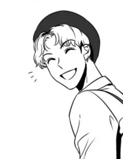 😀 anime, mangá, sorrindo, ilustração, retrato, desenho animado telegram sticker