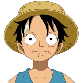 ❓ Monkey D. Luffy One Piece อนิเมะ, วันพีซ, มังกี้ ดี ลูฟี่, หมวกฟาง, การ์ตูน, ตัวละคร, มังงะ telegram sticker